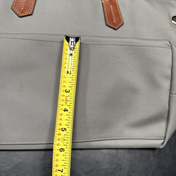 Dooney & Bourke Shopper Tote Nylon & Leather Grey Large Getaway Bag - Picture 10 of 15